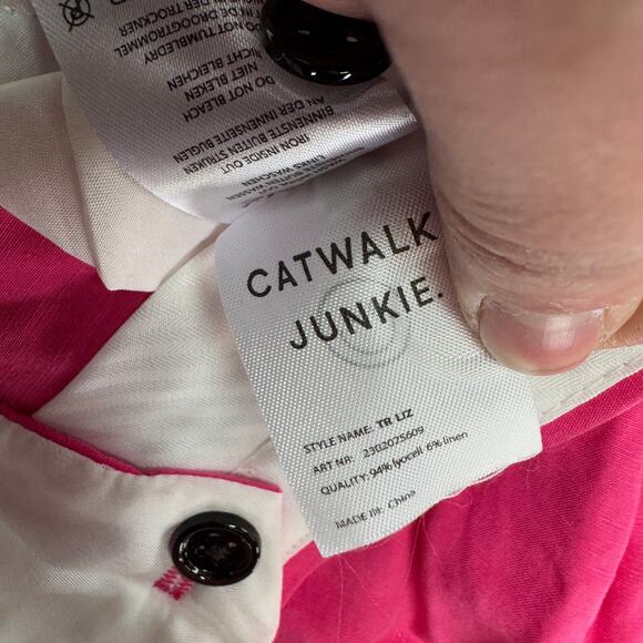 Catwalk Junkie Pants Womens‎ Large Pink Liz Wide Leg Trousers Barbiecore - Picture 4 of 8